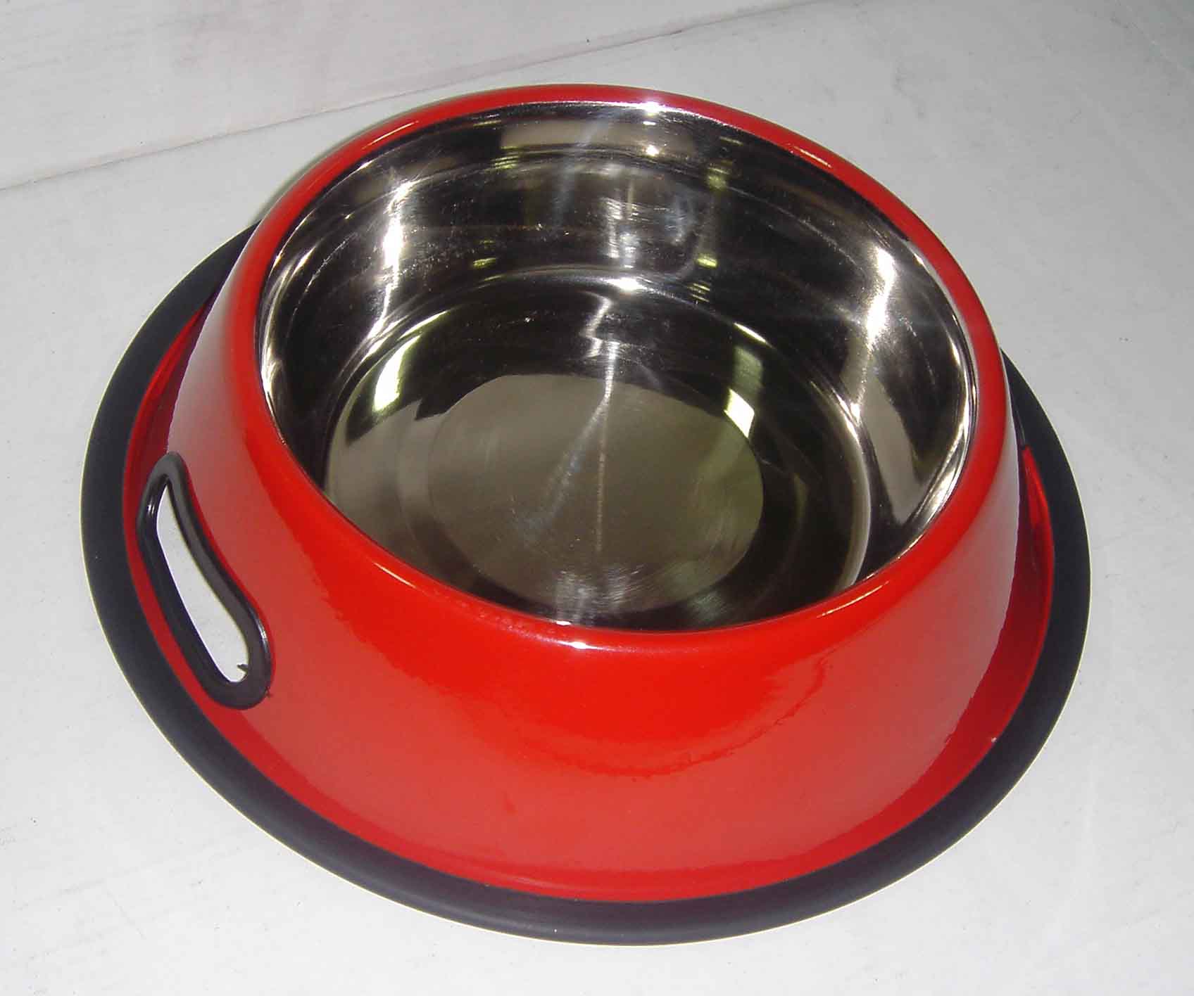 Antiskid regular dog bowl colored with handle grips