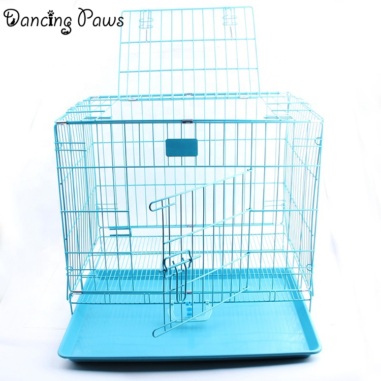 China pet products manufacturer bold folding dog iron wire cage dog kennel size L 90*56*63