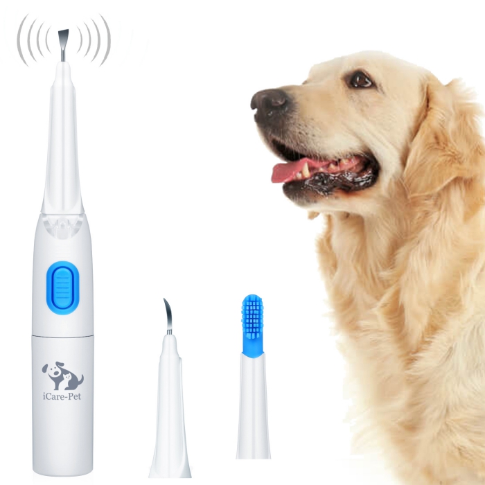 Electric dog toothbrush with 3 tools can remove dental calculus use for home clinic hospital dog teeth cleaner