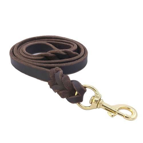 handcrafted leather dog leash braided leather dog leash